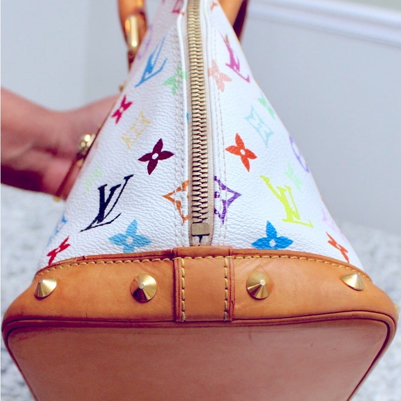 🌈LIMITED EDITION🌈LV Multicolor Alma PM White Monogram Canvas - Picture 9 of 15
